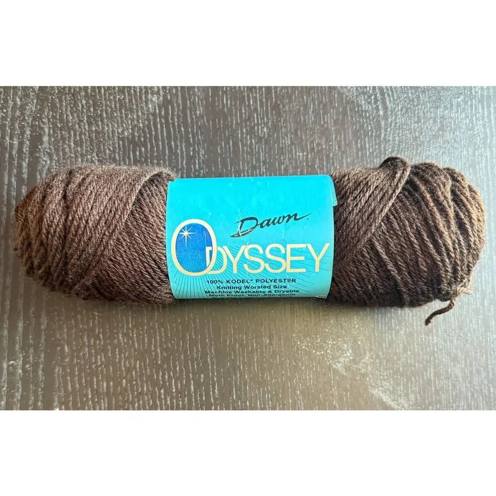 Lot of 3 Dawn Odyssey Yarn in #425 Wood Brown Acrylic Worsted